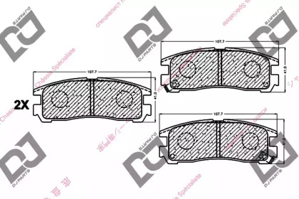 Комплект тормозных колодок DJ PARTS BP1021